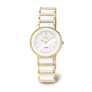 Boccia White Ceramic Titanium Watch with Gold plating - 3209-02 Boccia White Ceramic Titanium Watch with Gold plating - 3209-02